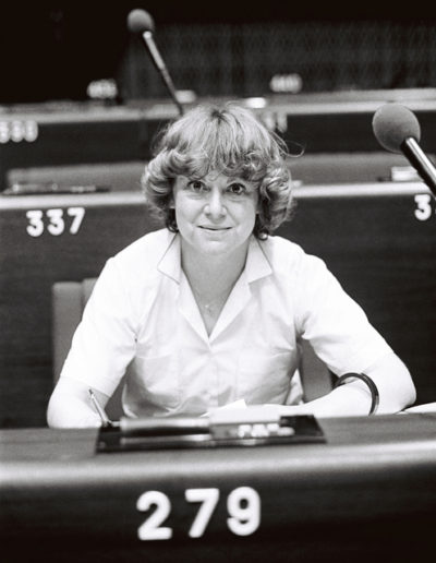 The MEP Anne-Marie A. LIZIN during a session in Strasbourg in June 1981.