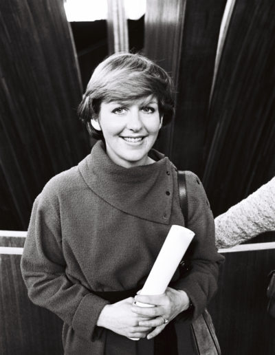 Portrait of the MEP Suzanne DEKKER in the hemicycle of Strasbourg in November 1979.
